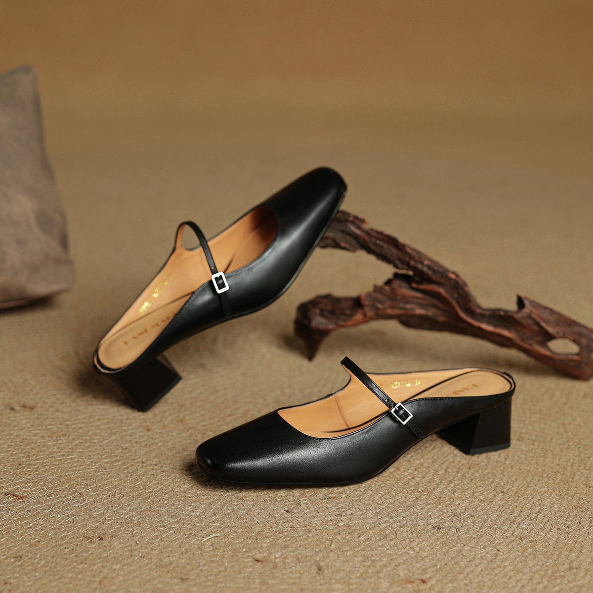 Katerina — Mary Jane Block-Heel Mules