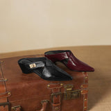 Irina — Cut-Out Buckle Pointed Mules