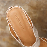 Oriana — Square-Toe Wedge Mules