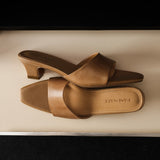 Hanako — Open-Toe Low-Heel Slides