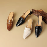 Zoya — Knot-Front Pointed Block-Heel Mules