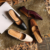 Lilla — Buckle-Strap Block-Heel Mules