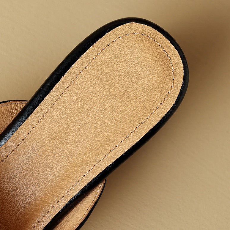 Zoya — Knot-Front Pointed Block-Heel Mules