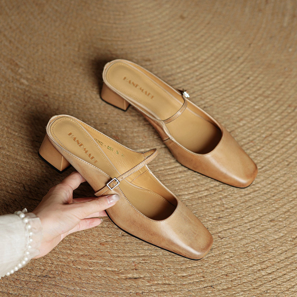 Katerina — Mary Jane Block-Heel Mules