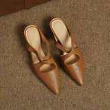 Natalia — Cross-Strap Flat Mules