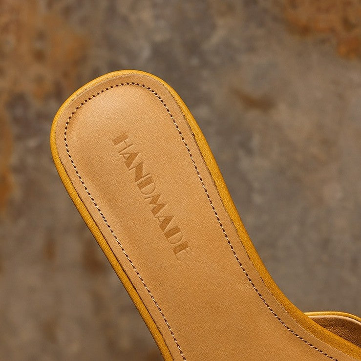 Silvana — Square Open-Toe Wedge Slides