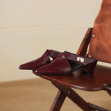 Irina — Cut-Out Buckle Pointed Mules
