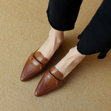 Zoya — Knot-Front Pointed Block-Heel Mules
