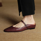 Zelie — Pointed Mary Jane Flat Mules
