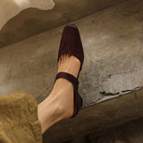 Oriana — Square-Toe Wedge Mules