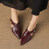 Irina — Cut-Out Buckle Pointed Mules