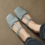 Ludovica — Bow T-Bar Low-Heel Mules
