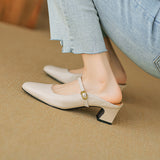Orsina — Strap Block-Heel Mules