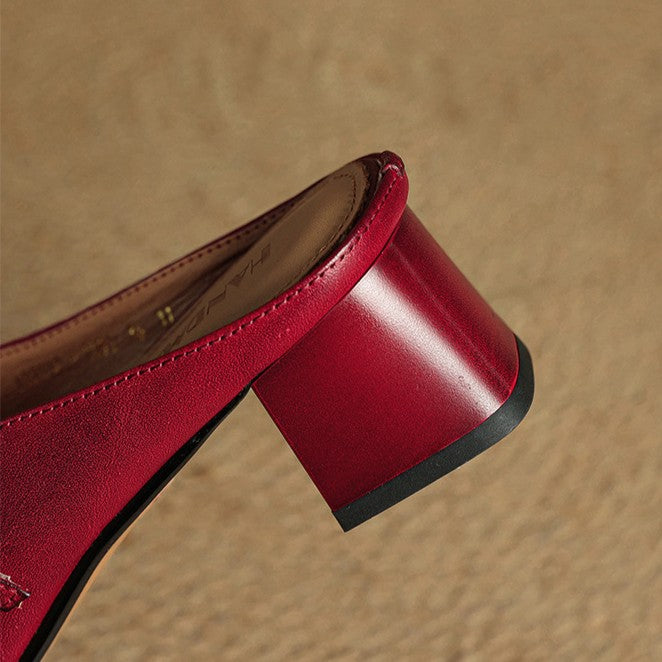 Katerina — Mary Jane Block-Heel Mules