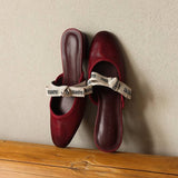 Tiziana — Ribbon-Bow Flat Mules