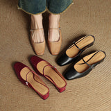 Katerina — Mary Jane Block-Heel Mules