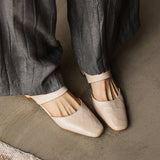 Oriana — Square-Toe Wedge Mules