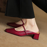 Katerina — Mary Jane Block-Heel Mules