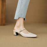 Orsina — Strap Block-Heel Mules