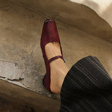 Lilla — Buckle-Strap Block-Heel Mules