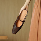 Selina — Mary Jane Strap Flat Mules
