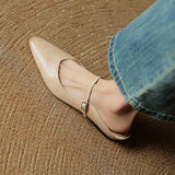 Zelie — Pointed Mary Jane Flat Mules