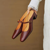 Orsina — Strap Block-Heel Mules