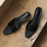 Hanako — Open-Toe Low-Heel Slides