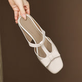 Ludovica — Bow T-Bar Low-Heel Mules