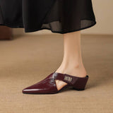 Irina — Cut-Out Buckle Pointed Mules