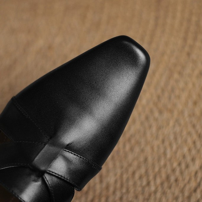 Walburga — Twist-Front Flat Mules
