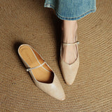 Zelie — Pointed Mary Jane Flat Mules