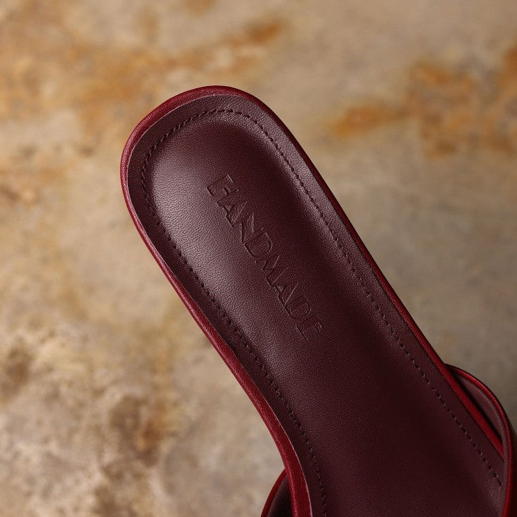 Hanako — Open-Toe Low-Heel Slides