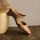 Oriana — Square-Toe Wedge Mules