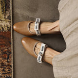 Tiziana — Ribbon-Bow Flat Mules