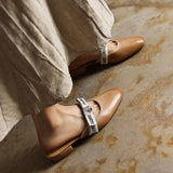 Tiziana — Ribbon-Bow Flat Mules