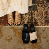 Teresa — Wide-Strap Heeled Slide Mules