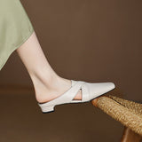Walburga — Twist-Front Flat Mules