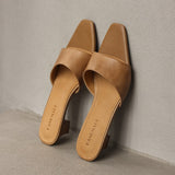 Hanako — Open-Toe Low-Heel Slides