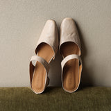Oriana — Square-Toe Wedge Mules