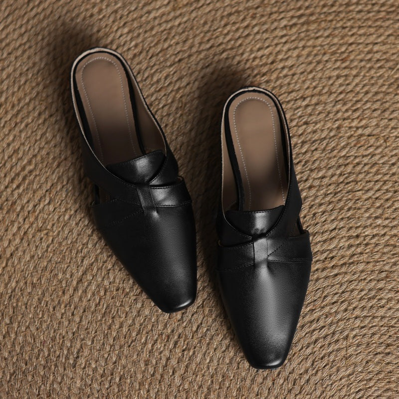Walburga — Twist-Front Flat Mules