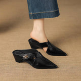 Irina — Cut-Out Buckle Pointed Mules