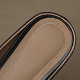 Hephzibah — Buckle T-Strap Flat Mules