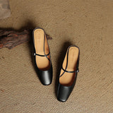 Katerina — Mary Jane Block-Heel Mules