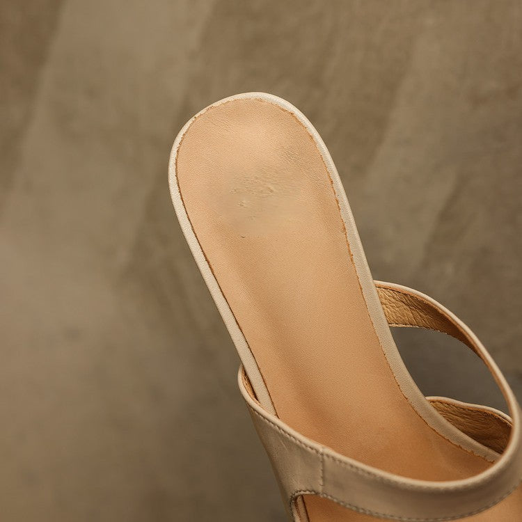 Quinta — Pointed Sculpted-Heel Mules