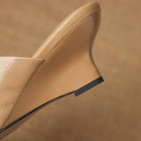 Rosario — Open-Toe Wedge Slide Mules