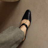 Oriana — Square-Toe Wedge Mules