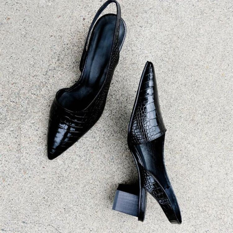 Anthea — Slingback Block-Heel Shoes