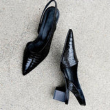 Anthea — Slingback Block-Heel Shoes