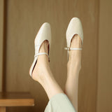 Selina — Mary Jane Strap Flat Mules
